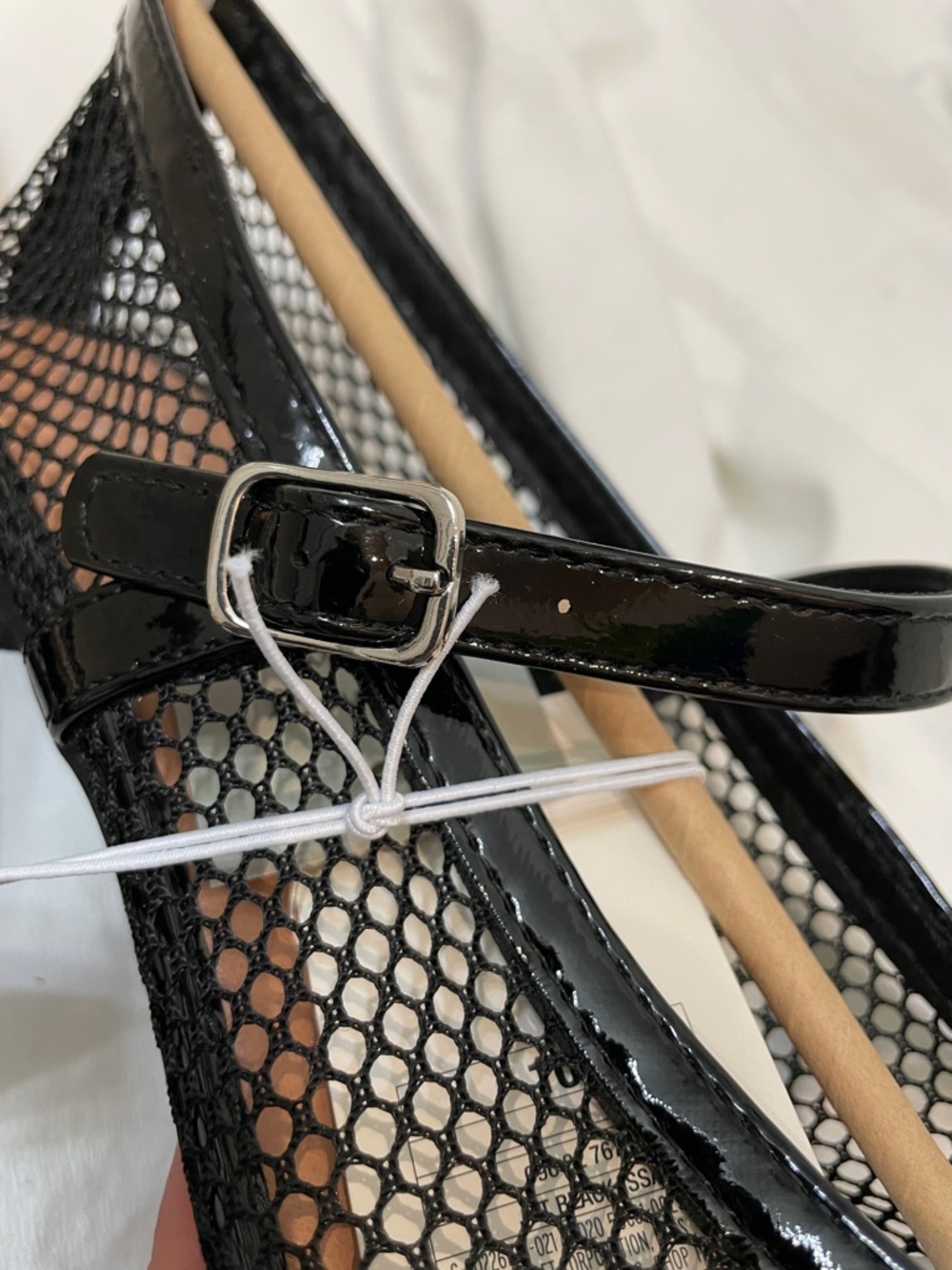 •A NEW DAY• “Issa” Mesh Mary Jane Ballet Flats - Jet Black // NIB - Picture 10 of 16